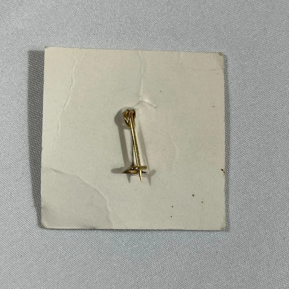 Vintage AAA School Safety Patrol Service Pin Gold Tone Award Badge Lapel Tiny